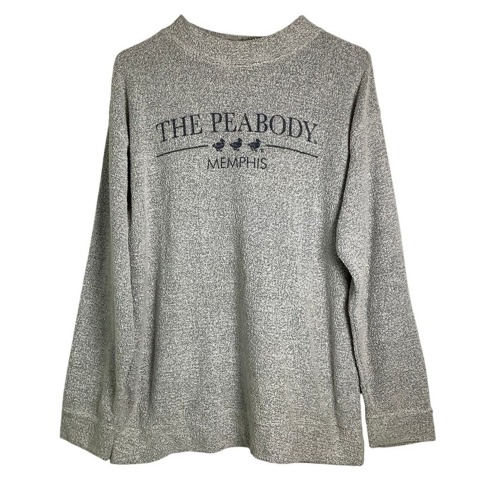 The Peabody Women's Large Gray Memphis Crew Neck Sweatshirt Streetwear U2-24